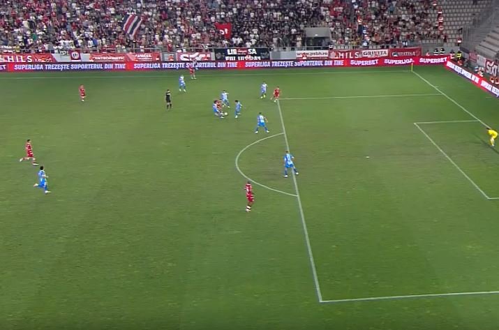 Poziția lui Bancu de la faza golului de 1-0