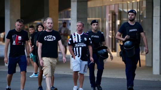 Suporterii lui LASK Linz au ajuns în Ghencea! Austriecii au venit în număr mare la București