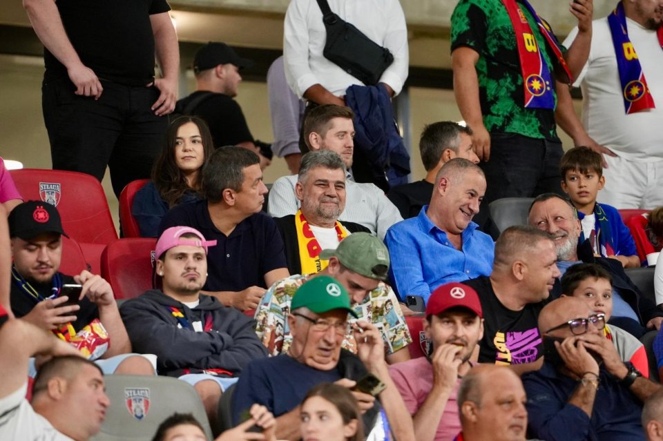 Marcel Ciolacu, în tribunele stadionului Steaua