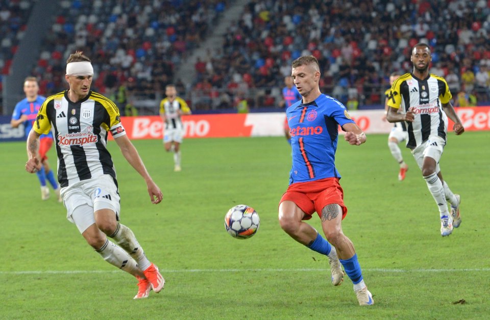 Florin Tănase în returul cu LASK Linz de pe Stadionul Steaua