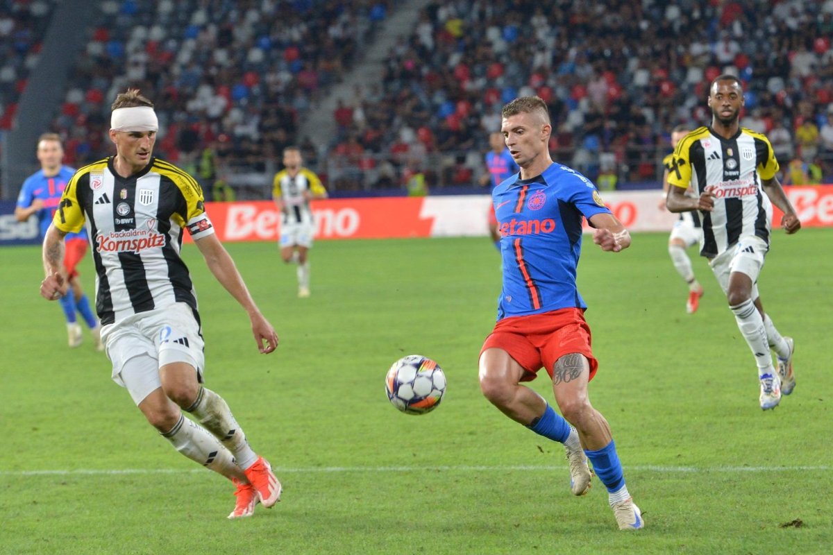 Florin Tănase în returul cu LASK Linz de pe Stadionul Steaua