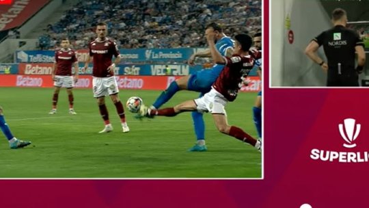 Kovacs a dat penalty pentru Rapid, însă a întors decizia după intervenția VAR