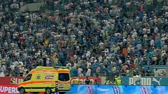 Ambulanța a intervenit în finalul partidei dintre Universitatea Craiova și Rapid. Momentele tensionate și-au spus cuvântul