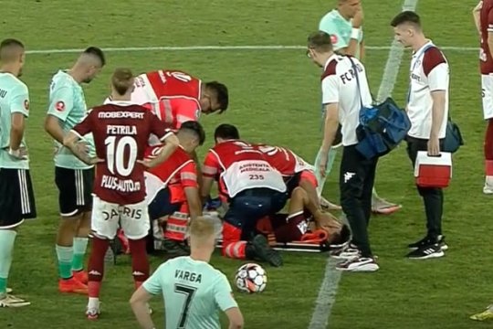 Blestem sau ghinion? Rapid a pierdut un nou jucător important din cauza accidentării la partida cu Sepsi