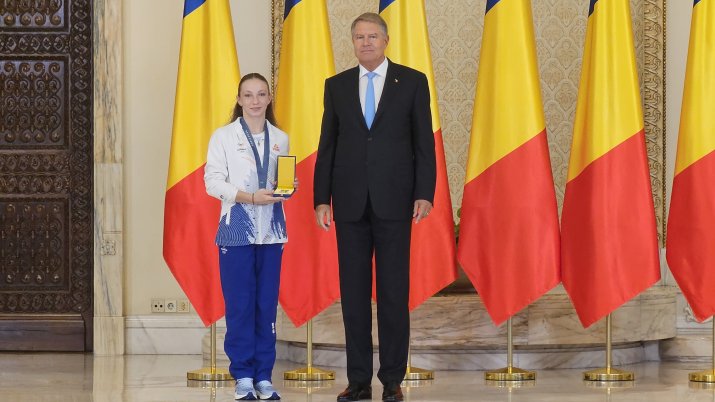 Ana Maria Bărbosu, prezentă la Cotroceni pentru ceremonia în care sportivii români au fost decorați de președintele Klaus Iohannis