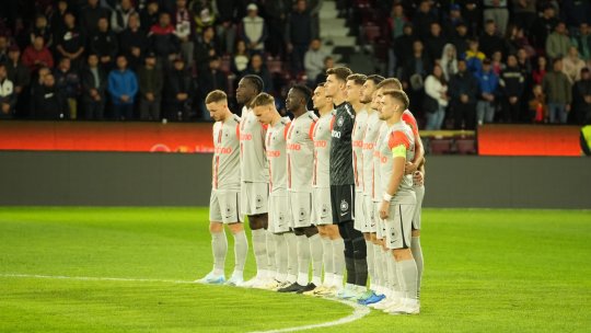 Ultim omagiu adus lui Gigi Mulțescu la CFR Cluj - FCSB. Ce a apărut pe tabela de marcaj din Gruia