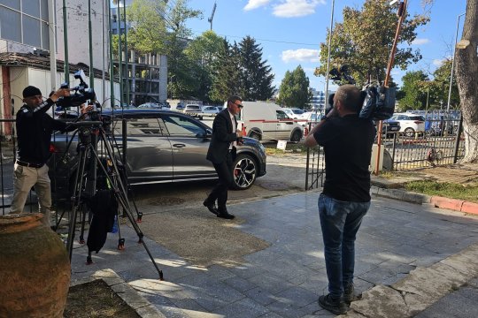 Cristi Borcea a venit să își ia adio de la Gigi Mulțescu. Fostul acționar dinamovist, profund marcat de pierderea unei legende a clubului