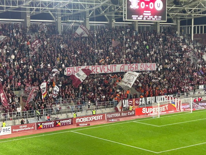 Ultrașii Rapidului la partida cu U Cluj