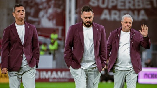 Apariție spectaculoasă pentru Șumudică și jucătorii Rapidului la meciul cu "U" Cluj