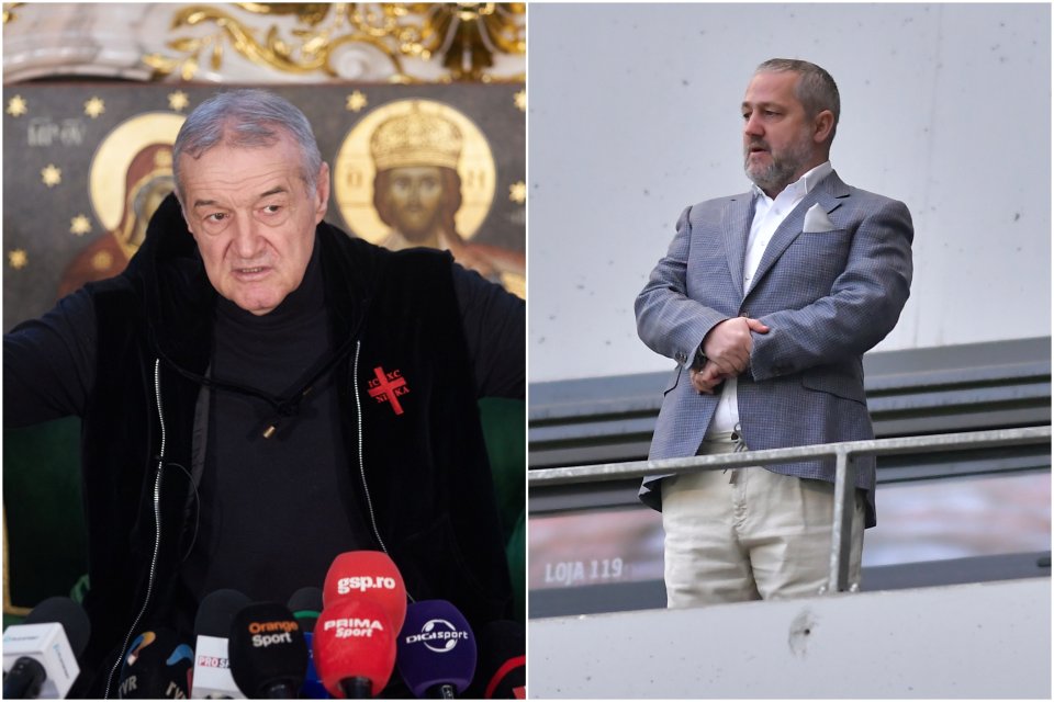 Gigi Becali și Mihai Rotaru, patronii de la FCSB și Universitatea Craiova