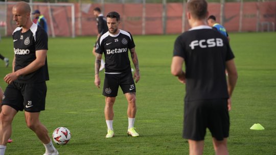 Imagini de la antrenamentul celor de la FCSB dinaintea duelului cu RFS. Jucătorul care a lipsit de la ultimele două meciuri s-a pregătit alături de colegi