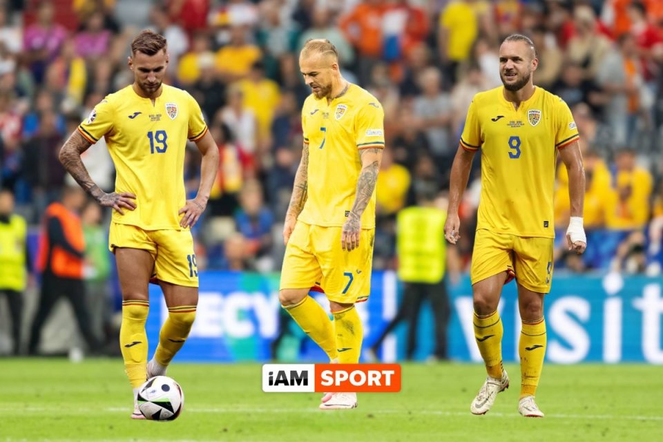 Denis Drăguș (stâga), Denis Alibec (centru) și George Pușcaș (dreapta) au fost atacații României la EURO 2024