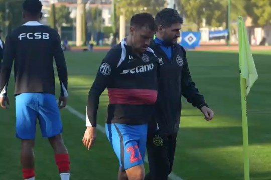 Alertă la FCSB! Darius Olaru a primit un verdict dur, după ce s-a accidentat în amicalul cu Hamburg. Cât va lipsi