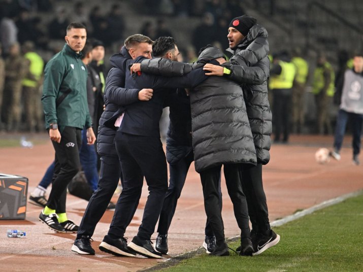 Bucuria staff-ului FCSB de la finalul partidei