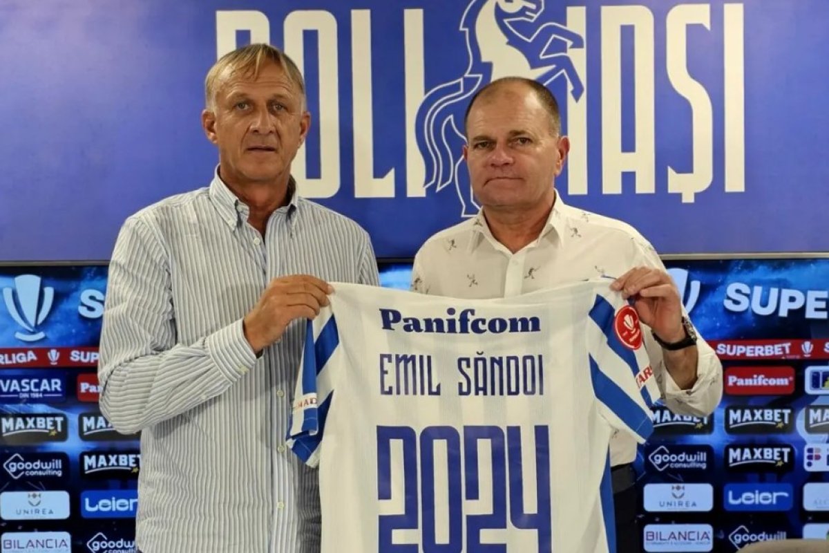 Emil Săndoi a primit un tricou cu numărul 2024 în momentul prezentării, dar a rezistat până în ianuarie 2025 la Poli Iași