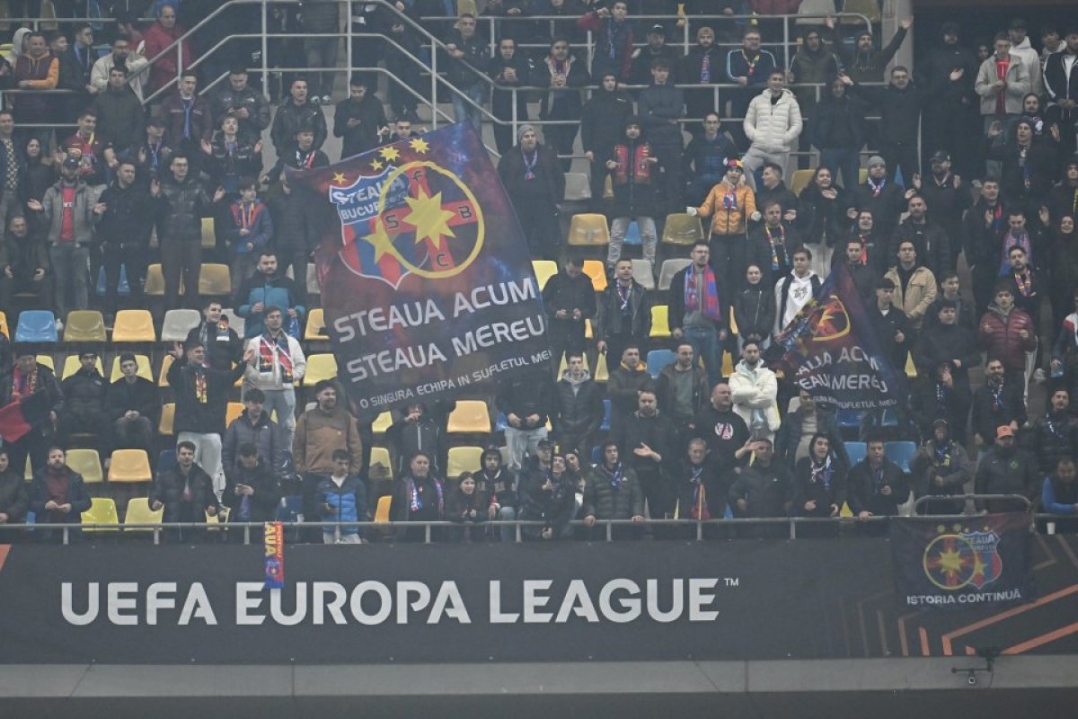Imagine de la un meci de Europa League al celor de la FCSB