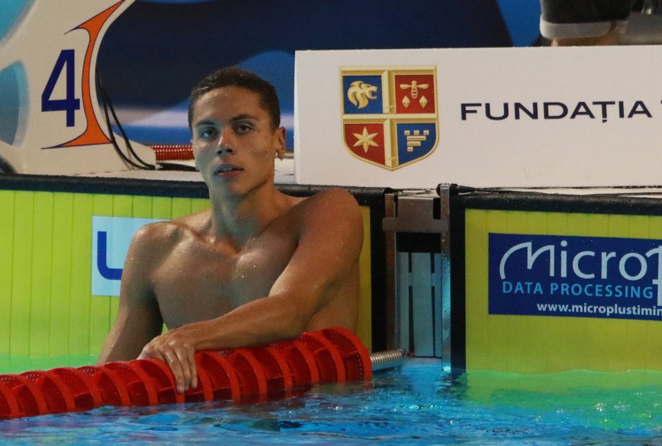 David Popovici, câștigătorul medaliei de bronz în proba de 100 m liber la Campionatele Europene în bazin scurt