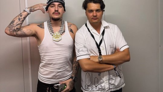 Selly a venit să o susțină pe România în fața Austriei! A fost surprins alături de fratele lui Edi Iordănescu