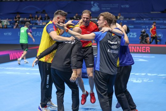 Echipa masculină a României a cucerit și ea argintul la ”Europenele” de tenis de masă, după performanța de la feminin
