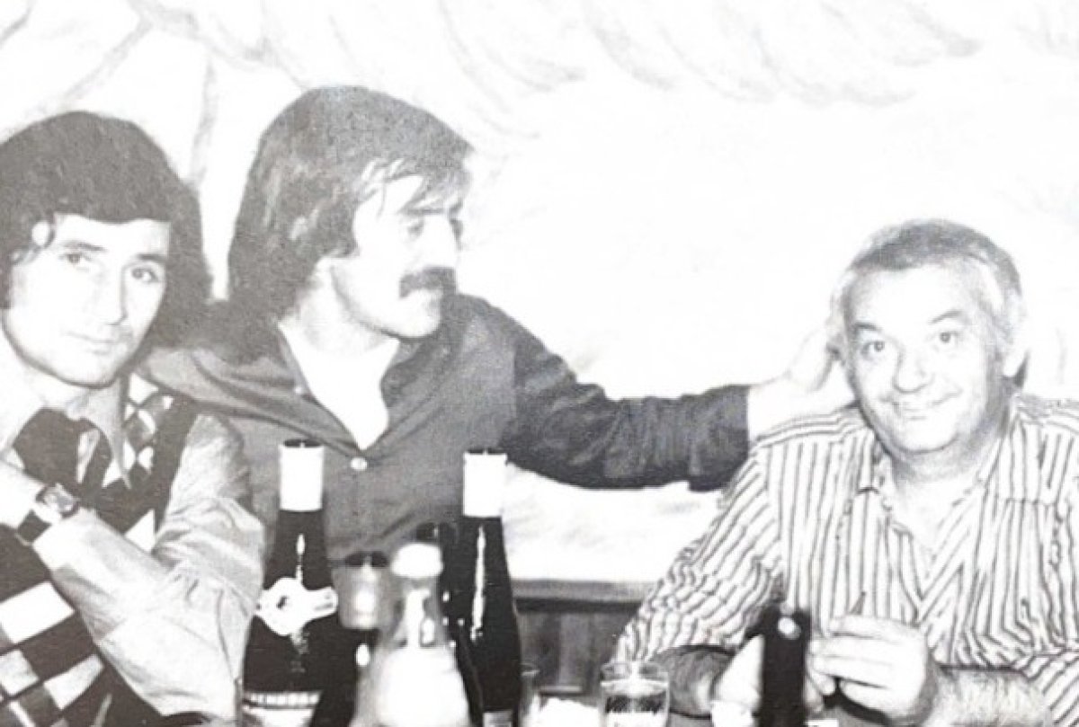 Cornel Dinu și Dan Alban (cel cu mustață)