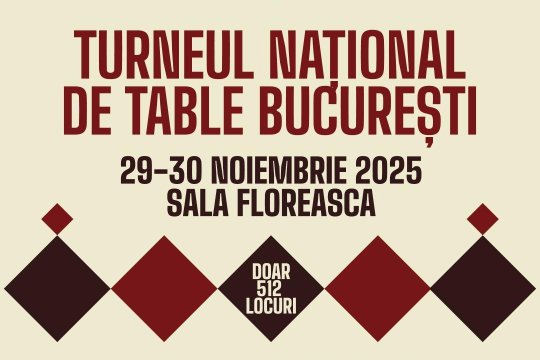 Înscrierile la Turneul Național de Table 2025 au intrat pe ultima sută de metri