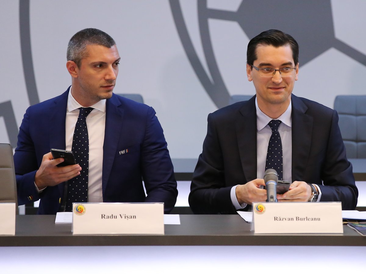 Radu Vișan, secretarul general FRF, și Răzvan Burleanu, președintele Federației