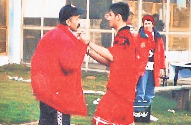 Cristi Chivu, alături de tatăl său, Mircea Chivu