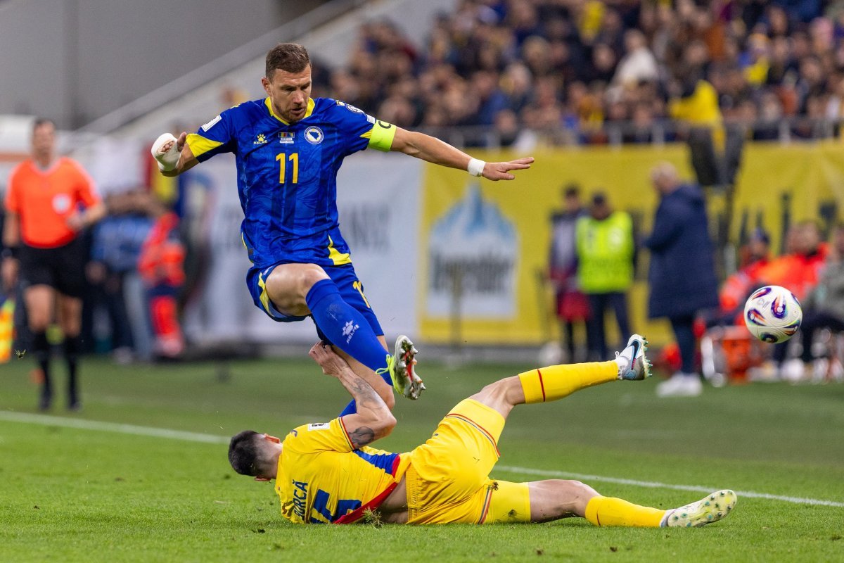 Dzeko în duelul cu România