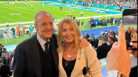 Nadia Comăneci, întâlnire specială cu Florentino Perez pe Bernabeu la un meci de fotbal american
