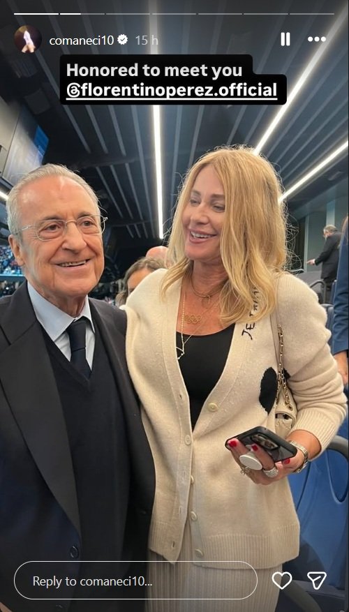 Florentino Perez și Nadia Comăneci