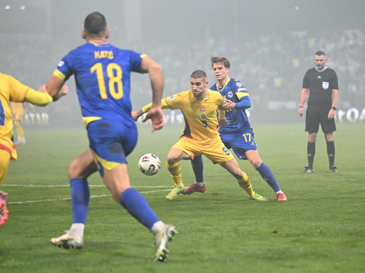 Daniel Bîrligea a înscris unicul gol din înfrângerea cu Bosnia, scor 1-3