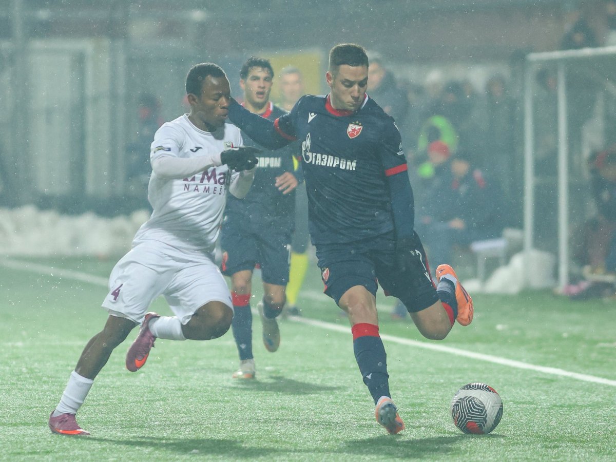 Imagien din meciul jucat de campioana Serbiei in deplasarea cu Javor Ivanjica