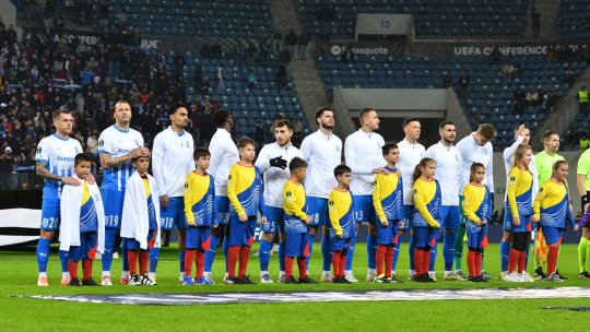 Scenografia specială pregătită de fanii Craiovei pentru meciul cu Mainz: ”Lângă Știința la fiecare pas”. Câți nemți au venit în Bănie