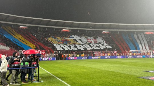 Suporterii unei foste adversare a FCSB au venit să o susțină pe Steaua Roșie Belgrad! Cine li s-a alăturat sârbilor în tribună