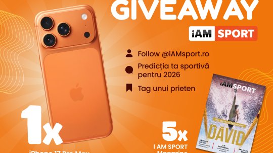 Câștigă un iPhone 17 Pro Max cu iAMsport.ro! Giveaway-ul de final de an începe acum