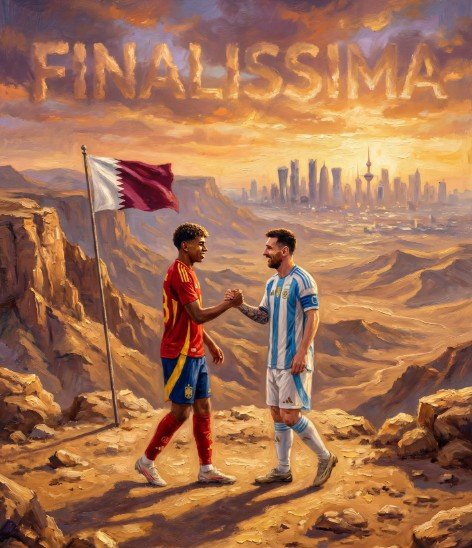 Poster promovat pe contul lui Fabrizio Romano cu duelul celor doi lideri care va avea loc anul viitor