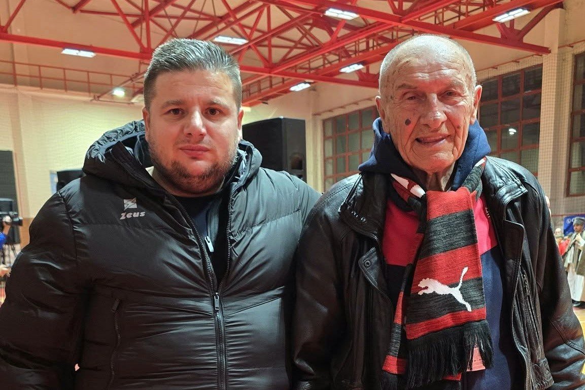 Iosif Vigu, în dreapta, prezent la gala Il Calcio, de la Satu Mare