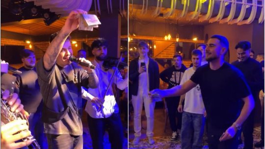 A fost bairam! Supărarea ține puțin în Oltenia: jucătorii au aruncat cu bani în lăutari după eșecul din Conference League