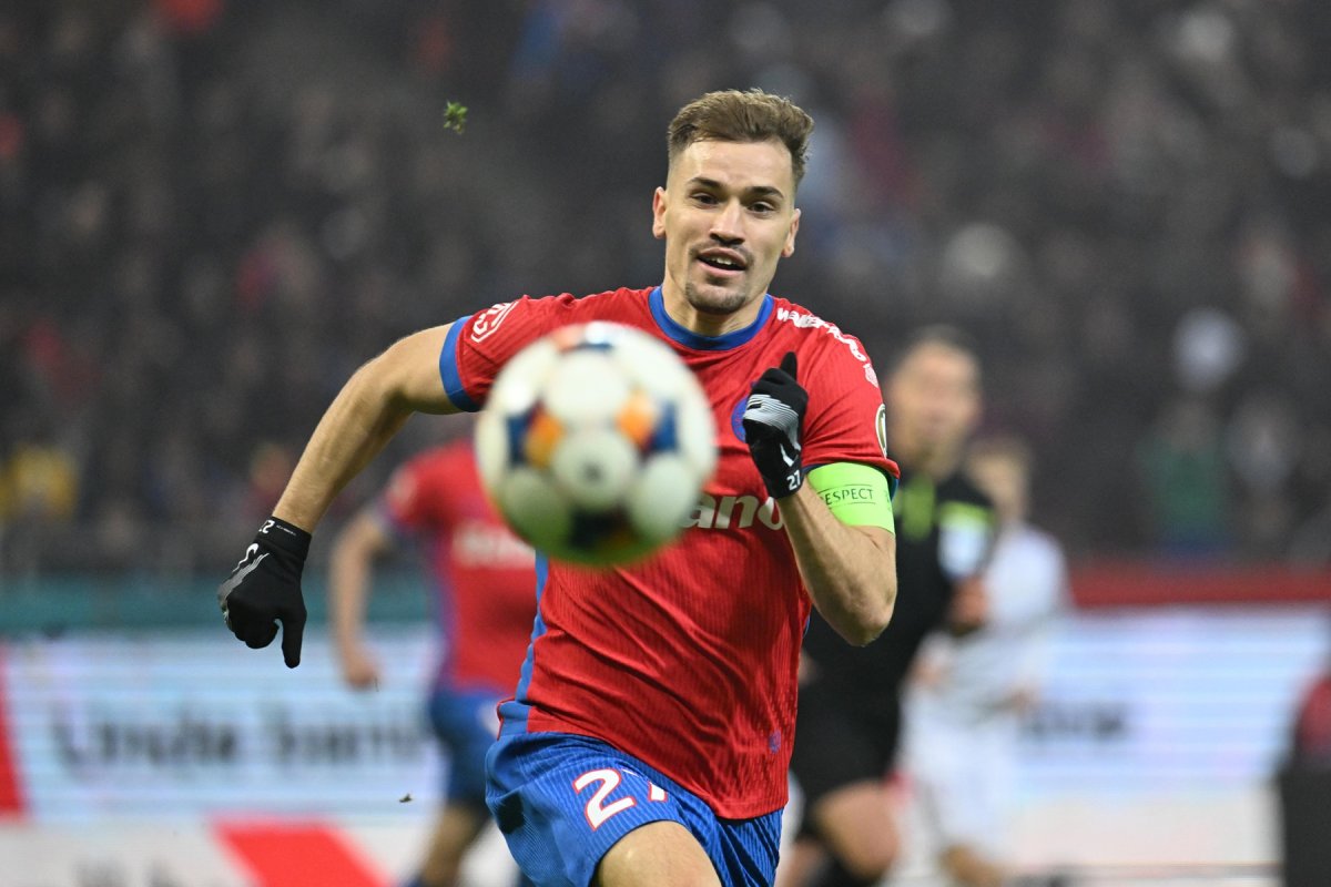 Darius Olaru a marcat primul gol al meciului cu Rapid din returul Superligii