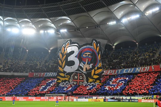 Peluza Nord, acuzată că a folosit ilegal scenografia de la derby-ul FCSB - Rapid: ”Nu a fost acordată nicio permisiune”