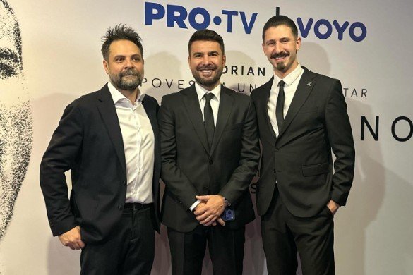 Remus Achim, alături de Adrian Mutu și Gabriel Drăgușin