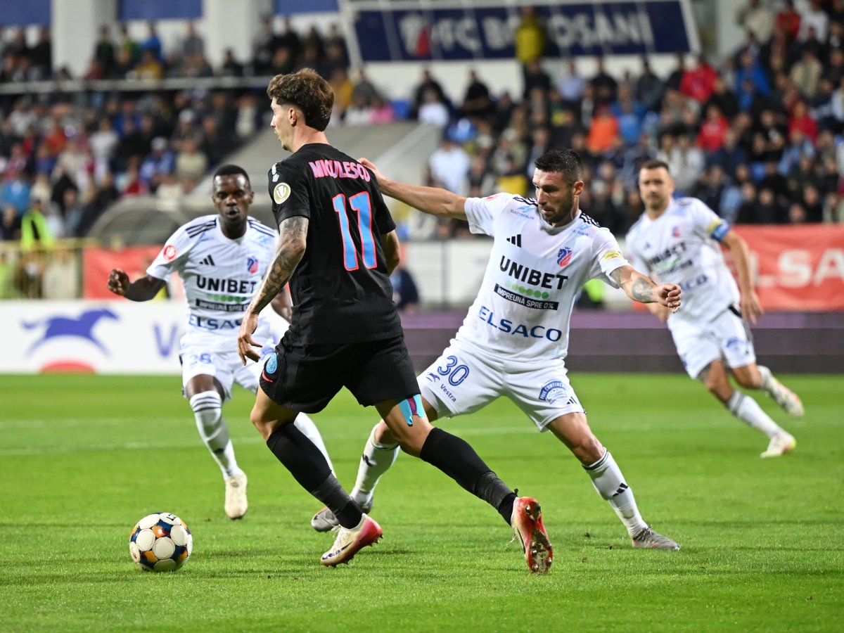FC Botoșani a învins-o pe FCSB în campionat, scor 3-1