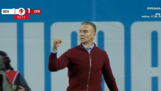 Show marca Daniel Pancu! Cum a reacționat tehnicianul în momentul golului marcat de Louis Munteanu