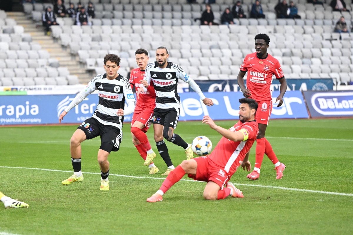 Hermannstadt a pierdut confruntarea cu U Cluj, scor 0-3, și este penultima în clasament