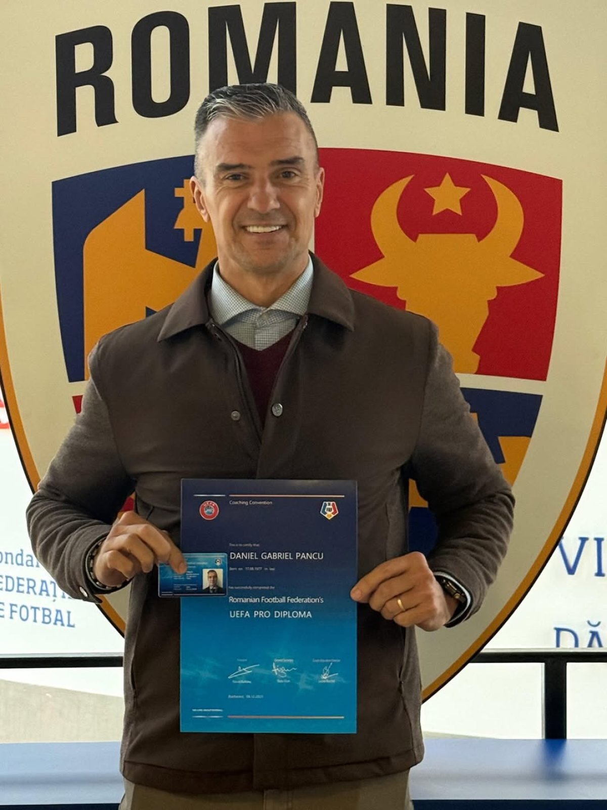 Daniel Pancu a obținut licența PRO de antrenor