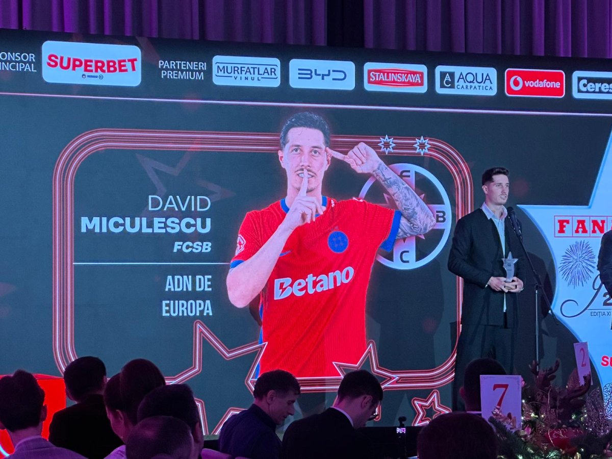 David Miculescu a fost premiat la Super Gala Fanatik 2025