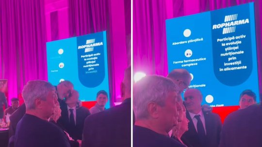 Imagini savuroase! Gigi Becali s-a dus la masa lui George Copos și a fost ironizat de rapidist: ”Cine e pe primul loc?” / ”La vrăjeală!”