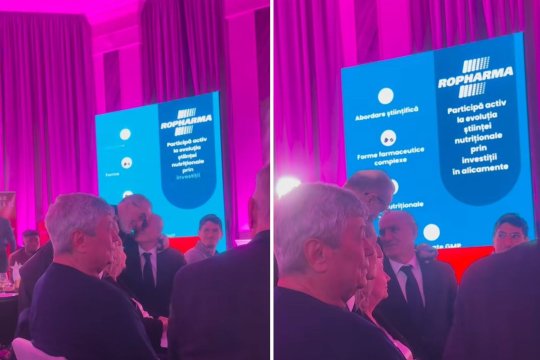 Imagini savuroase! Gigi Becali s-a dus la masa lui George Copos și a fost ironizat de rapidist: ”Cine e pe primul loc?” / ”La vrăjeală!”