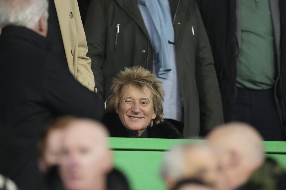 Rod Stewart, la meciul Celtic - Bayern Munchen