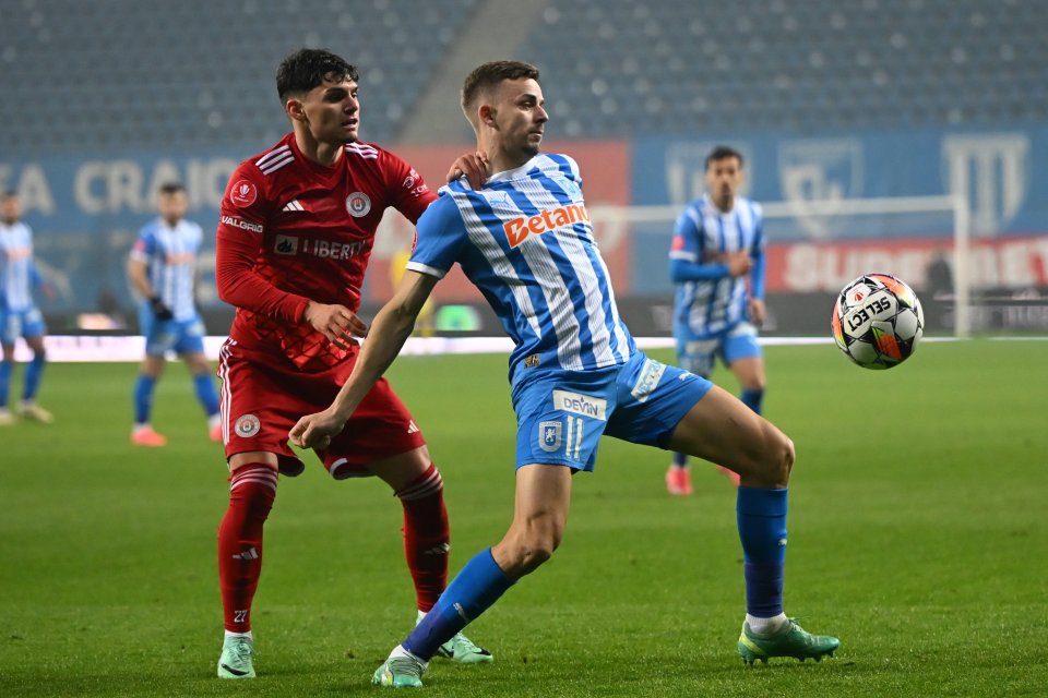 Universitatea Craiova a câștigat partida contra celor de la Oțelul Galați, scor 2-1